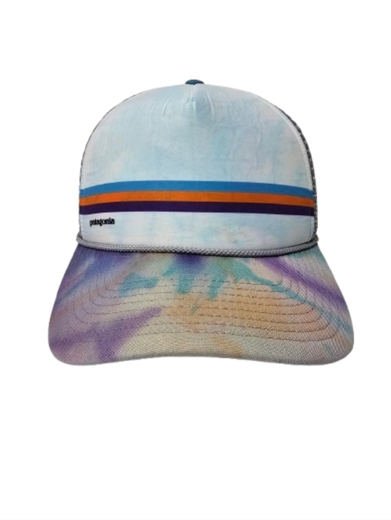 Patagonia Other - RARE Vintage Patagonia Tie Dye 3 Stripe Logo netplus Roped Padded Trucker Hat